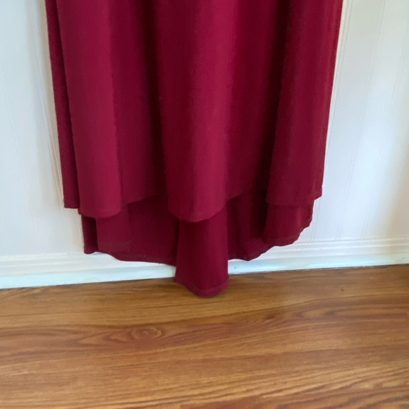 Windsor Burgundy Red Evening Formal Dress Floral Lace - Picture 4 of 7